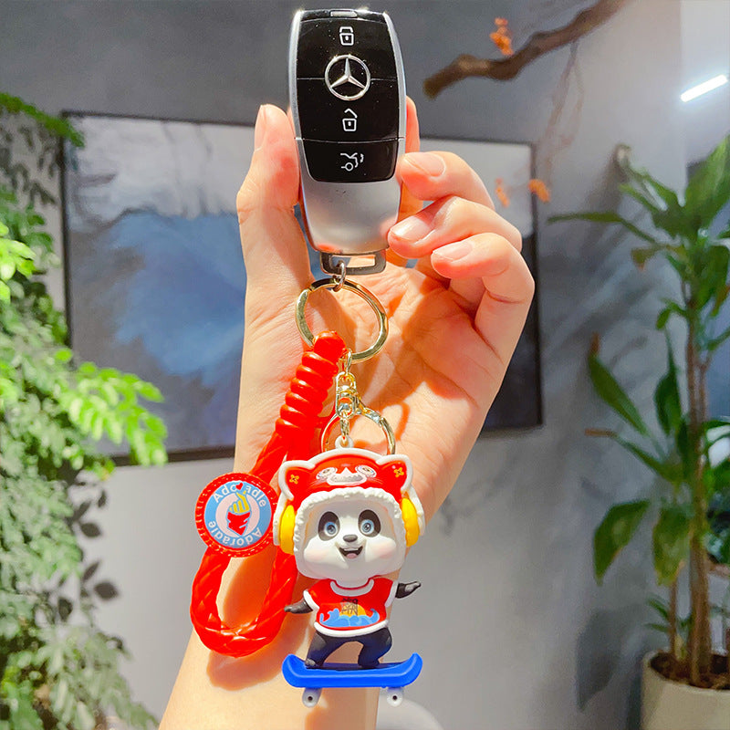 Wholesale Cartoon Panda Doll PVC Keychain